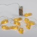 Χριστουγεννιάτικα Λαμπάκια Σειρά 10 LED Φύλλα Θερμό Λευκό  Διάφανο Καλώδιο 1.9m | Eurolamp | 600-11457