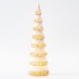 Χριστουγεννιάτικο Δεντράκι Γυάλινο Μπαταρίας Χρυσό Με Λευκό Glitter 8.5X36 cm | Eurolamp | 600-45811