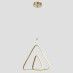 Κρεμαστό Μοντέρνο Φωτιστικό Τρίγωνο LED 410x410x140 30W Χρυσό | Eurolamp | 144-15019