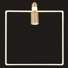 Κρεμαστό Μοντέρνο Φωτιστικό Dimmable Frost Τετράγωνο LED Filament 12W  Χρυσό | Eurolamp | 147-78721