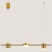 Κρεμαστό Μοντέρνο Τρίφωτο Φωτιστικό LED 24W Χρυσό | Eurolamp | 144-10001