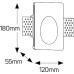 Γύψινο στρογγυλό steplight 1xGU10 120x180mm | Geyer | FGC180120W