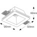 Γύψινο τετράγωνο spot 1xGU10 120x120mm | Geyer | FGSQ120R2