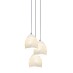 Φωτιστικό οροφής κρεμαστό τρίφωτο Soft από χειροποίητο οπάλ λευκό γυαλί | Homelighting | 77-3692