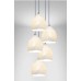 Φωτιστικό οροφής κρεμαστό πεντάφωτο Soft από χειροποίητο οπάλ λευκό γυαλί | Homelighting | 77-3694