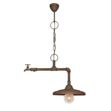 HL-520-1 PIPES BROWN RUSTY PENDANT 1Φ | Homelighting | 77-2322