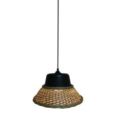 L-W-1702 MINE PENDANT LAMP BLACK AND NATURAL Z5 | Homelighting | 77-3636