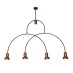 HL-3523-5 CHRISTOPHER OLD BRONZE AND WHITE PENDANT | Homelighting | 77-3790