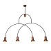 HL-3523-5 CHRISTOPHER OLD BRONZE AND WHITE PENDANT | Homelighting | 77-3790