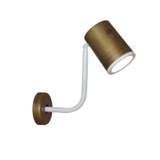 HL-3552-1 MOLLY OLD BRONZE AND WHITE WALL LAMP | Homelighting | 77-3948