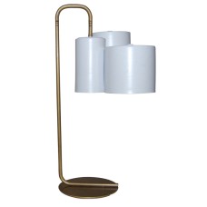 HL-3567-3T BRODY WHITE AND OLD BRONZE TABLE LAMP | Homelighting | 77-3985