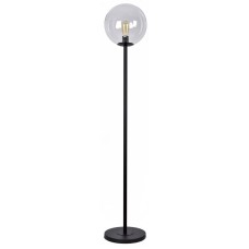 SE 3000-1 BLACK FLOOR LAMP GLOBE CLEAR 1B2 | Homelighting | 77-4481