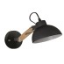 YQ-4004 POL BLACK METAL-WOOD WALL LAMP 1Ε1 | Homelighting | 77-4499