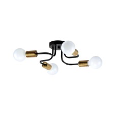 KQ 2633/4 MILES BLACK AND BRASS GOLD CEILING LAMP Δ4 | Homelighting | 77-8097