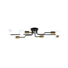 KQ 2633/6 MILES BLACK AND BRASS GOLD CEILING LAMP Δ3 | Homelighting | 77-8098