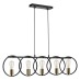 KQ 9016-5 HOOP PENDANT BLACK AND BRUSHED BRASS Γ4 | Homelighting | 77-8176