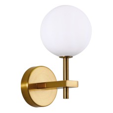 SE21-GM-16 ROYALE GOLD MATT OPAL GLASS WALL LAMP Β1 | Homelighting | 77-8285