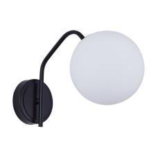 SE21-BL-25 FLAKE BLACK WALL LAMP OPAL GLASS Β1 | Homelighting | 77-8289