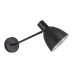 SE21-BL-22-MS2 ADEPT BLACK WALL LAMP BLACK METAL SHADE | Homelighting | 77-8324
