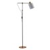 SE21-GM-39-SH1 ADEPT FLOOR LAMP Gold Matt and Black Metal Floor Lamp Grey Shade | Homelighting | 77-8346