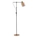 SE21-GM-39-SH3 ADEPT FLOOR LAMP Gold Matt and Black Metal Floor Lamp Brown Shade | Homelighting | 77-8347