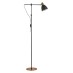 SE21-GM-39-MS2 ADEPT FLOOR LAMP Gold Matt and Black Metal Floor Lamp Black Metal Shade | Homelighting | 77-8351