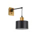 SE21-GM-9-MS1 ADEPT WALL LAMP Gold Matt and Black Metal Wall Lamp Black Metal Shade | Homelighting | 77-8359
