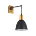 SE21-GM-9-MS2 ADEPT WALL LAMP Gold Matt and Black Metal Wall Lamp Black Metal Shade | Homelighting | 77-8360