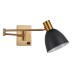 SE21-GM-52-MS2 ADEPT WALL LAMP Gold Matt Wall lamp with Switcher and Black Metal Shade | Homelighting | 77-8367