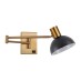 SE21-GM-52-MS3 ADEPT WALL LAMP Gold Matt Wall lamp with Switcher and Black Metal Shade | Homelighting | 77-8368