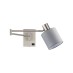 SE21-NM-52-SH2 ADEPT WALL LAMP Nickel Matt Wall lamp with Switcher and Grey Shade | Homelighting | 77-8373