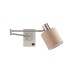 SE21-NM-52-SH3 ADEPT WALL LAMP Nickel Matt Wall lamp with Switcher and Brown Shade | Homelighting | 77-8374