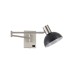 SE21-NM-52-MS3 ADEPT WALL LAMP Nickel Matt Wall lamp with Switcher and Black Metal Shade | Homelighting | 77-8377