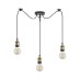 SE21-BR-10-BL3 MAGNUM Bronze Metal Pendant with Black Fabric Cable | Homelighting | 77-8690