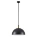 SE21-BR-10-MS40 MAGNUM Bronze Metal Pendant Black Shade with Black Fabric Cable | Homelighting | 77-8695