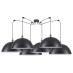 SE21-BR-10-BL6-MS50 MAGNUM Bronze Metal Pendant Black Shade with Black Fabric Cable | Homelighting | 77-8700