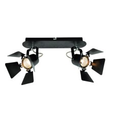GU12015A-2B (x2) Mystik Packet Metal black ceiling lamp with rotating heads | Homelighting | 77-8865
