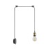 SE21-BR-10-BL1W MAGNUM Bronze Metal Wall Lamp with Black Fabric Cable | Homelighting | 77-8883
