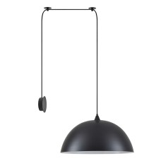 SE21-BL-B10-BL1W-MS50 ADEPT PENDANT Black Metal Shade Wall Lamp | Homelighting | 77-8890