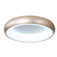 Πλαφονιέρα οροφής LED 110W 3CCT από χρυσαφί και λευκό ακρυλικό D60cm | InLight | 42021-A-Golden