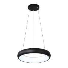 Κρεμαστό φωτιστικό LED 54W 3CCT από μαύρο και λευκό ακρυλικό D40cm | InLight | 42023-B-Black