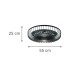 Waterton 72W 3CCT LED Fan Light in Black Color (101000620) | InLight | 101000620