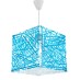 Φωτιστικό Οροφής Κύβος Μπλε Κρεμαστό Μονόφωτο Ακρυλικό-PVC Πλαστικό Φ30εκ. InLight | 4339-Μπλε