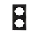 Πλαίσιο Διπλό Κάθετο Stinel Domus Μαύρο  | Redpoint | 27531