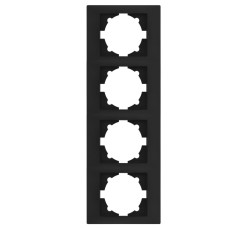 Πλαίσιο Τετραπλό Κάθετο Stinel Domus Μαύρο  | Redpoint | 28736