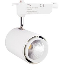 LED Φωτιστικό Ράγας 2 Καλωδίων 30W COB Ø100 Λευκό Space Lights