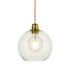 Φωτιστικό Οροφής Κρεμαστό Μπάλα Μονόφωτο από διάφανο μέντα γυαλί κ γυαλιστό χρυσό ντουί Aca V3643320LG