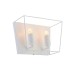 Φωτιστικό Επιτοίχιο Απλίκα Τοίχου Δίφωτη μεταλλική ορθογώνια ασύμμετρη λευκό ματ Aca OD61022WW