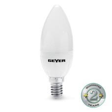 Λαμπτήρας LED 4.5W κεράκι C37 θερμό λευκό φως 3000K βίδωμα E14 Lumen 470 | Geyer | LCWE145E